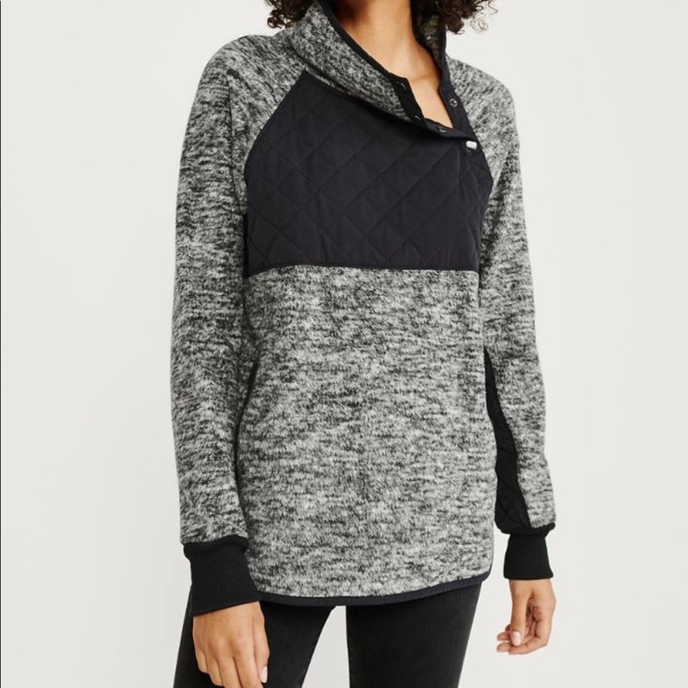 Abercrombie Asymmetrical Snap-Up Fleece